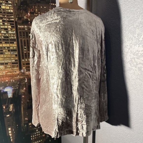 CHICO’S - jacket: velvet open silver lined l/s w designed silver beads - 1 / 12 - Picture 15 of 16